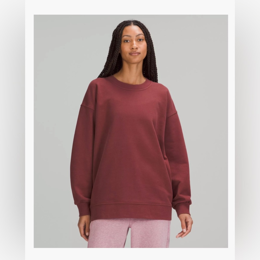 Lululemon Perfectly Oversized Crew Smoky Red Size 4